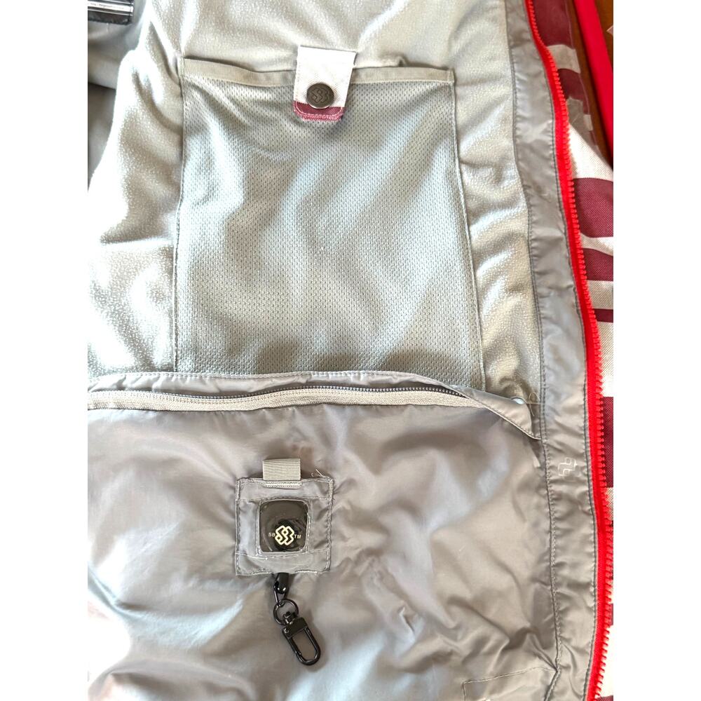 Special Blend Mens P2 Utility Jacket Snowboarding Coat Red Gray Stripe Sz Medium - Picture 13 of 16